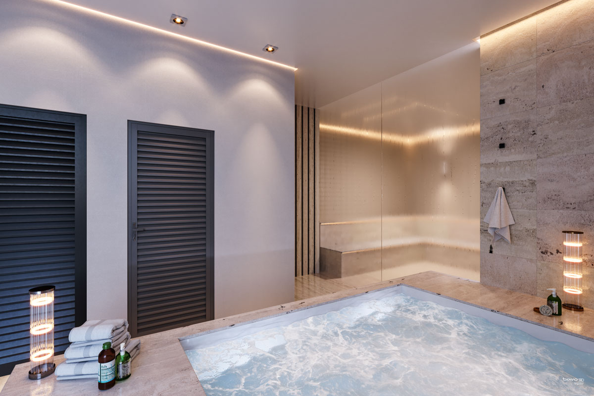 Spa e sauna do Edifício Kairós